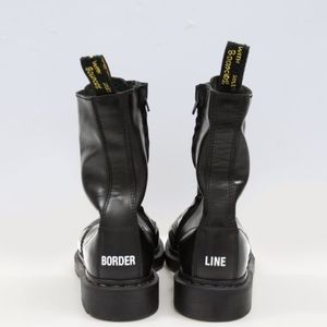 Vetements x Dr. Martens “Border Line” Black Combat Boots